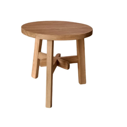 Side Table-Stool - Denmark Round - Teak - RA