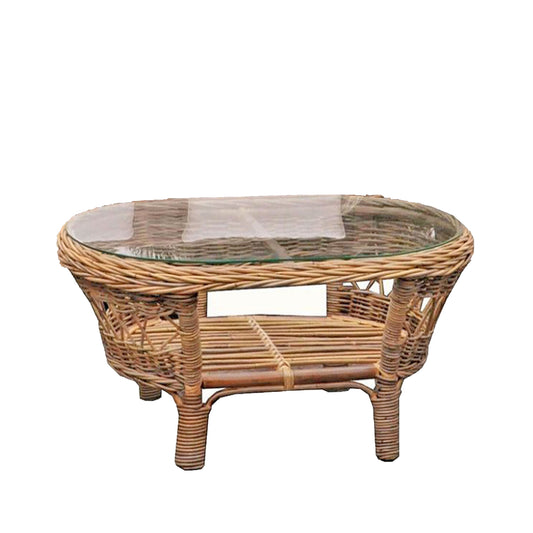 Coffee Table - Bonsun - Rattan - Glass