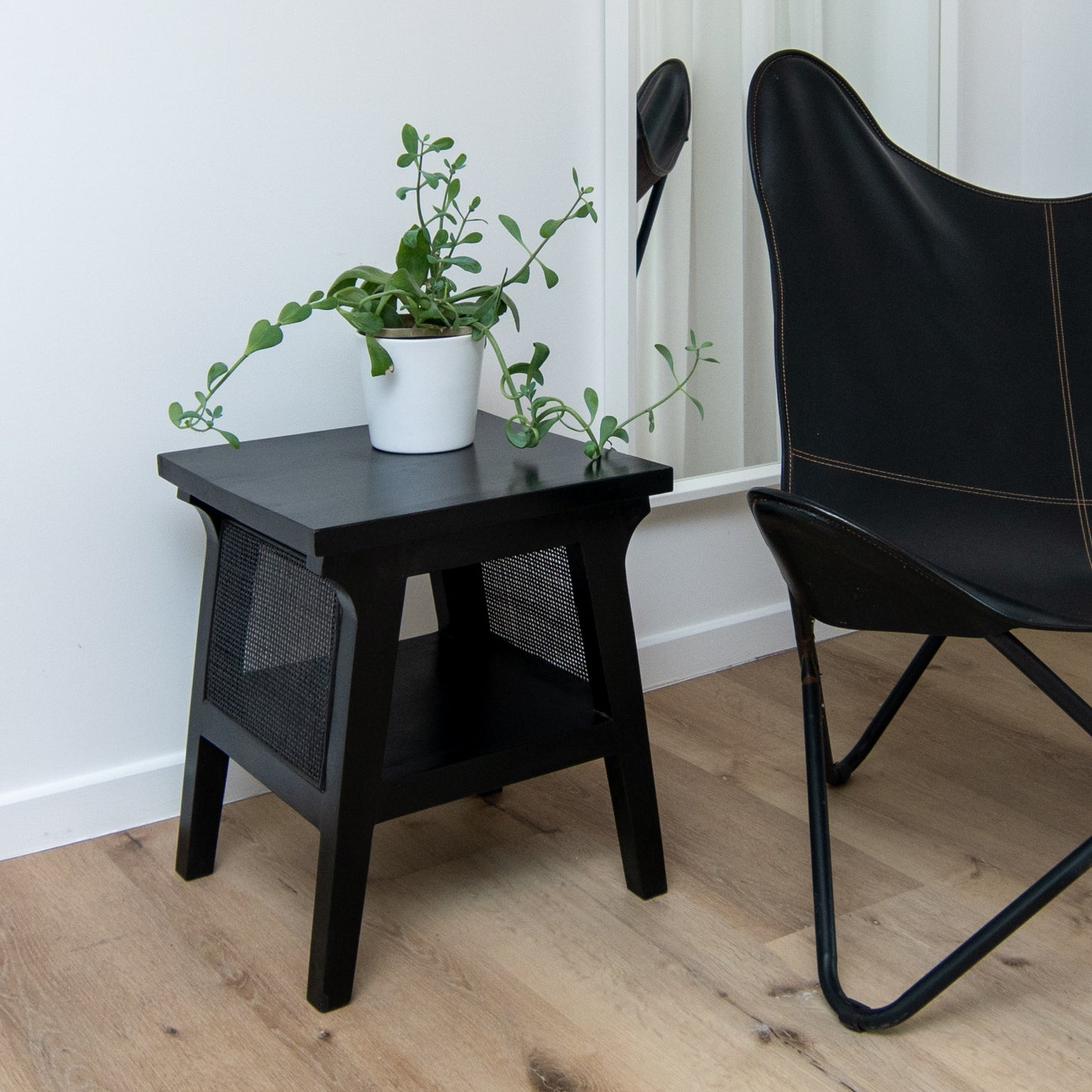 Side Table - Charles - Mahogany, Rattan